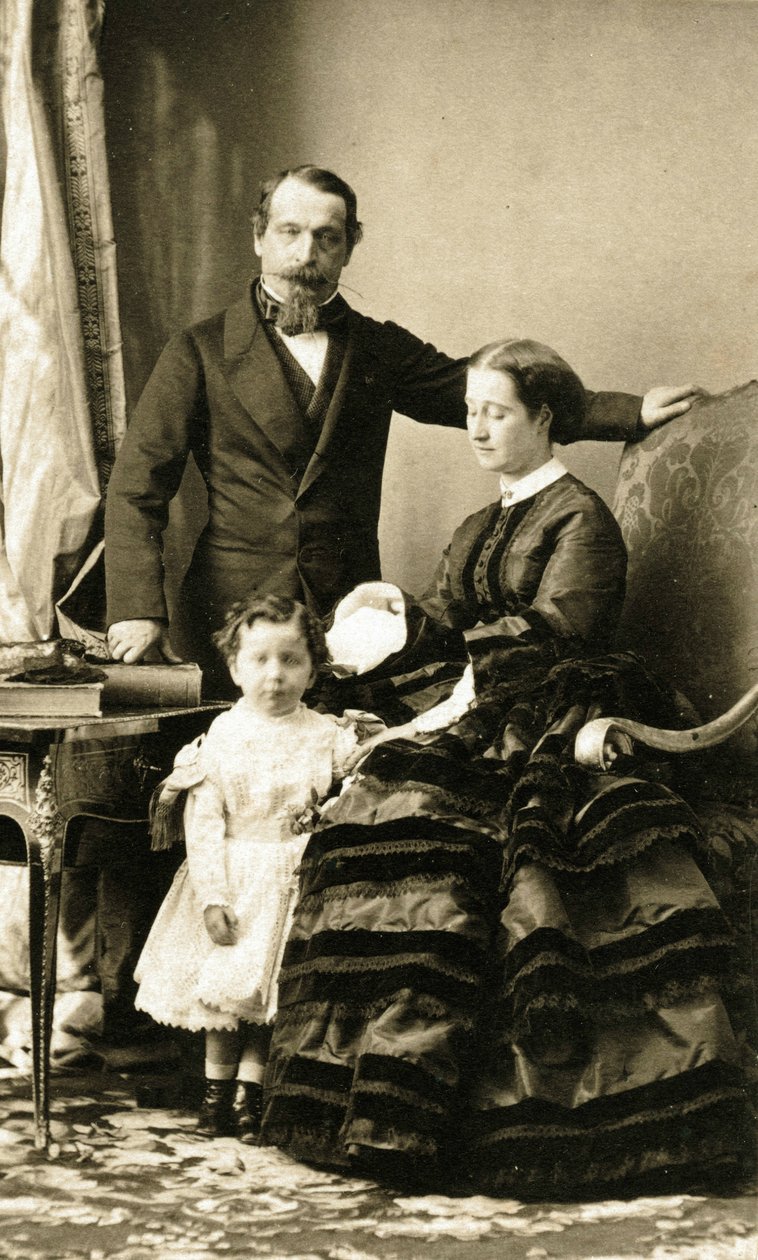 Keizer Napoleon III en zijn familie door Andre Adolphe Eugene Disderi