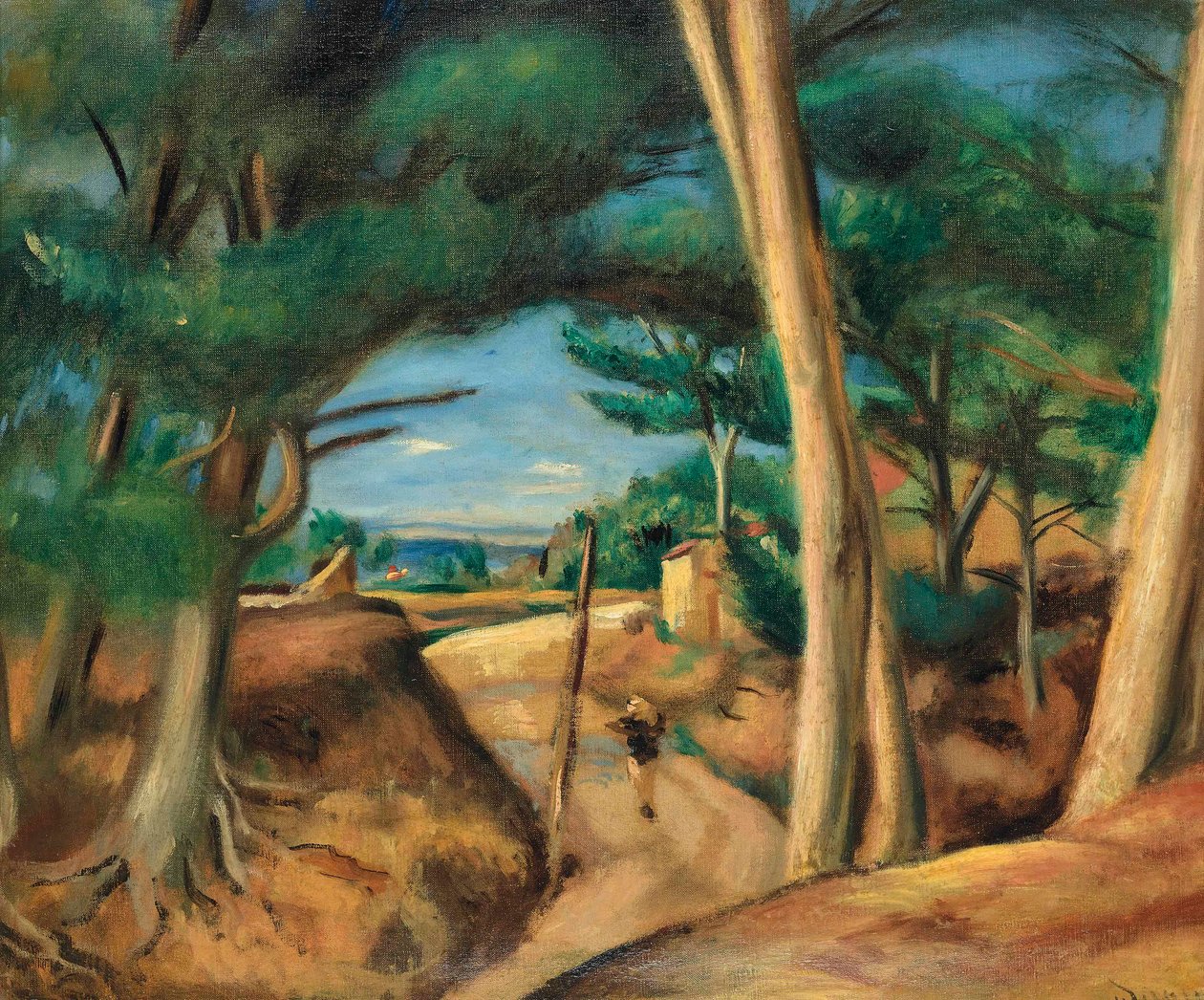 Levendige weg in Les Lecques door Andre Derain
