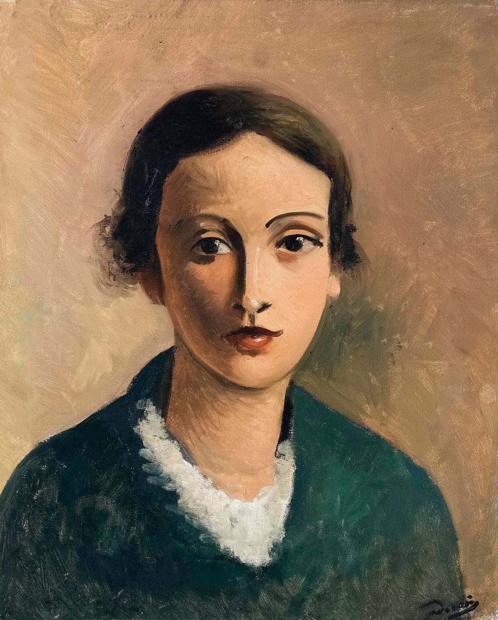 Het hoofd van een jong meisje door Andre Derain