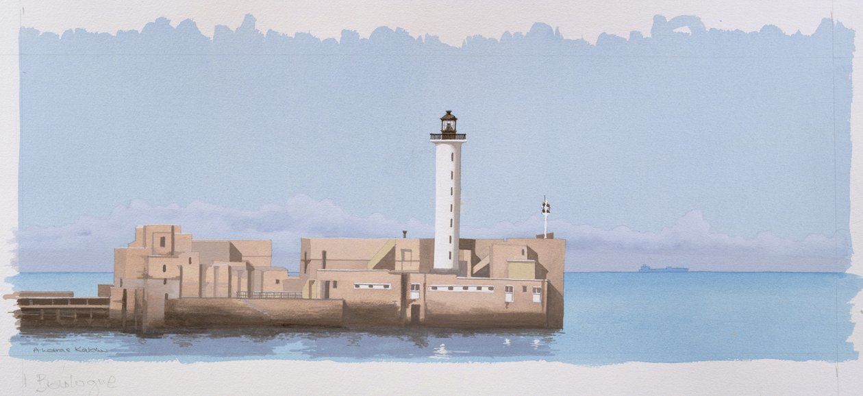 Vuurtoren van Boulogne, Pas de Calais, Frankrijk door Andras Kaldor