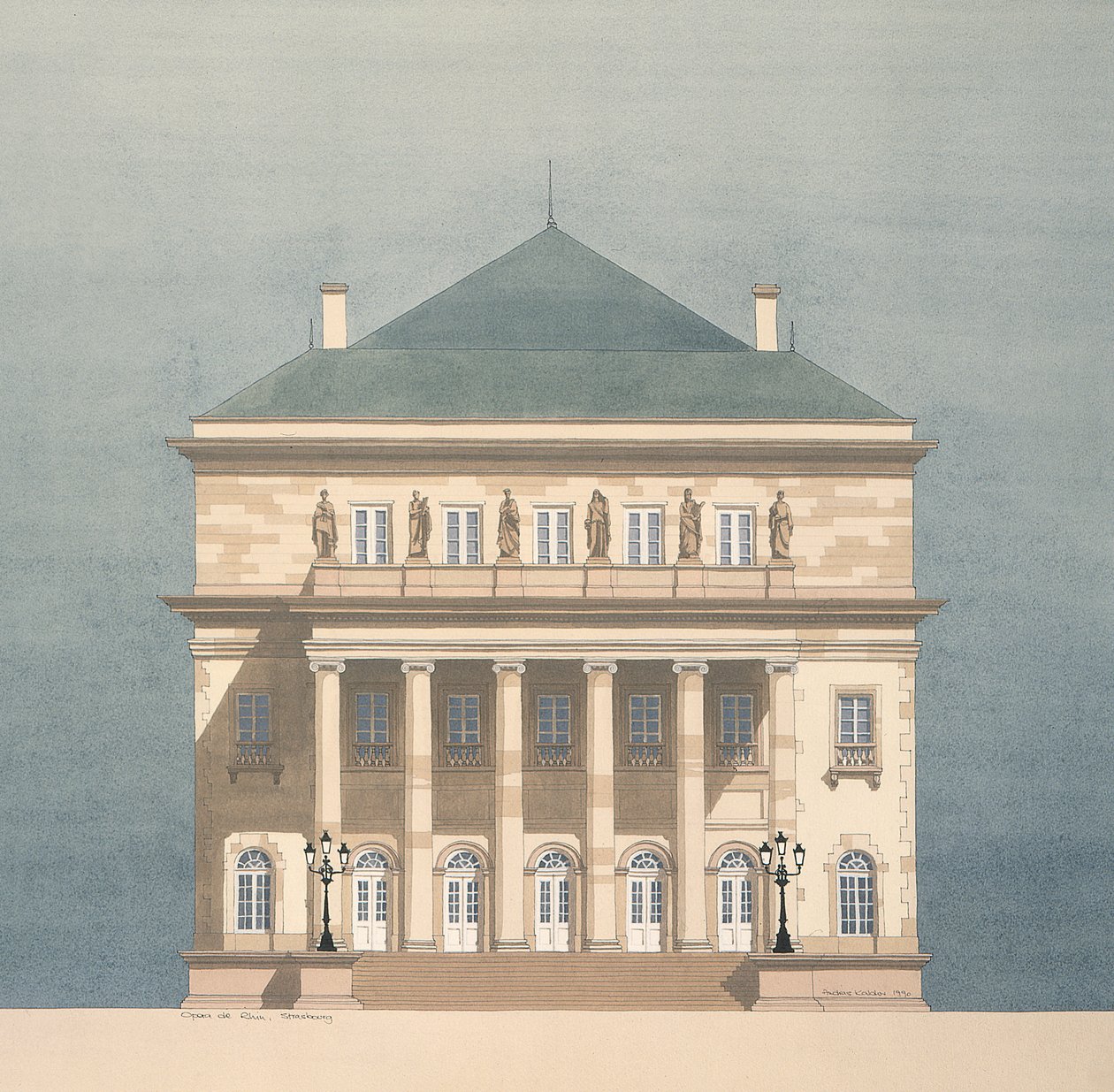 Opera du Rhin, Straatsburg, Frankrijk door Andras Kaldor
