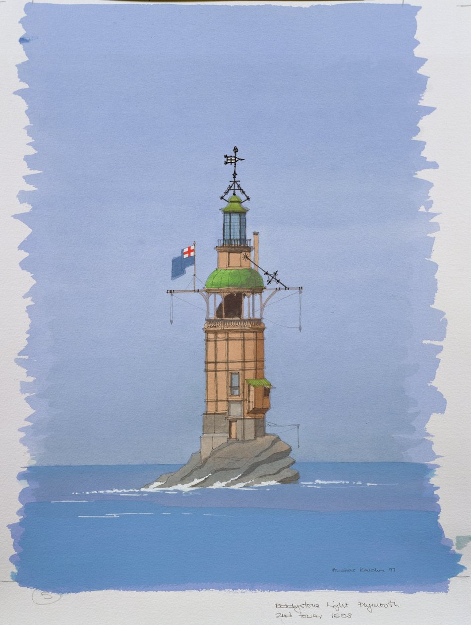 De tweede vuurtoren van Eddystone, Plymouth, Devon door Andras Kaldor
