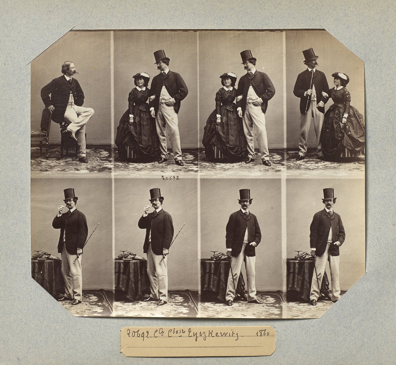 Graaf en Gravin Tyszkiewicz door Andre Adolphe Eugene Disderi