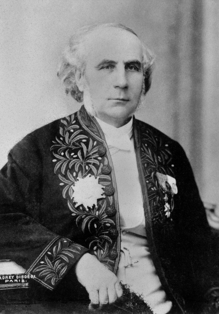 Portret van Octave Greard (foto) door Andre Adolphe Eugene Disderi