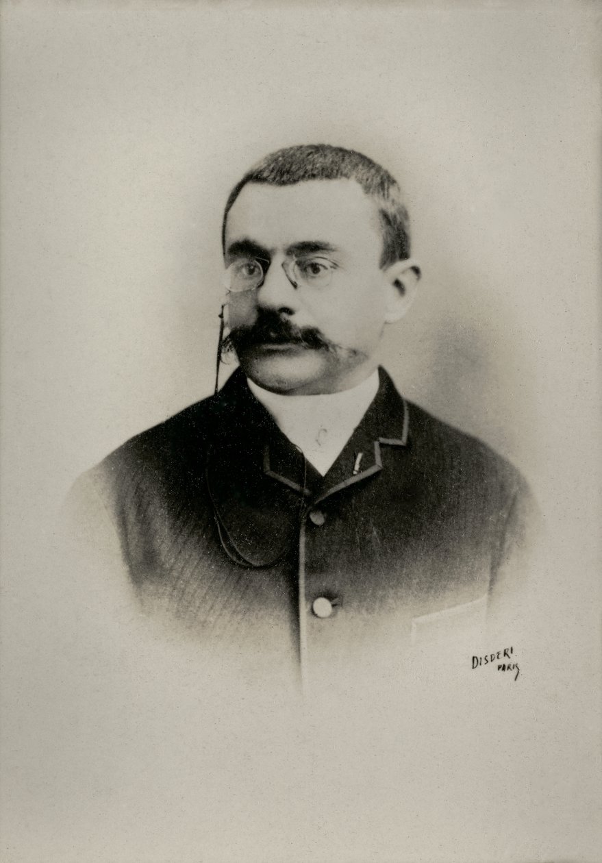 Portret van Theophile Delcasse (foto) door Andre Adolphe Eugene Disderi