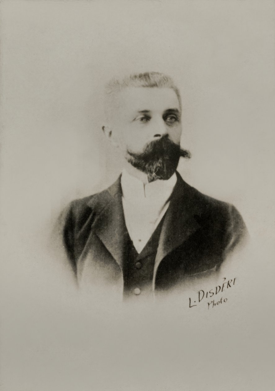 Portret van de Franse schilder Andre Brouillet ( 1857 door Andre Adolphe Eugene Disderi