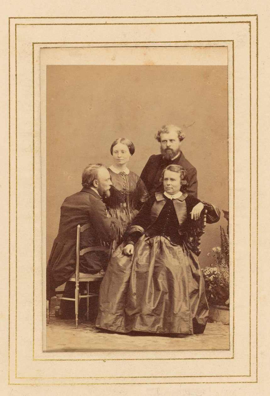Rosa Bonheur en familie door Andre Adolphe Eugene Disderi