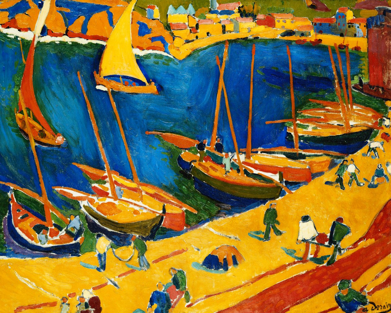 Collioure: De vissershaven; Collioure: De haven van Peche door Andre Derain