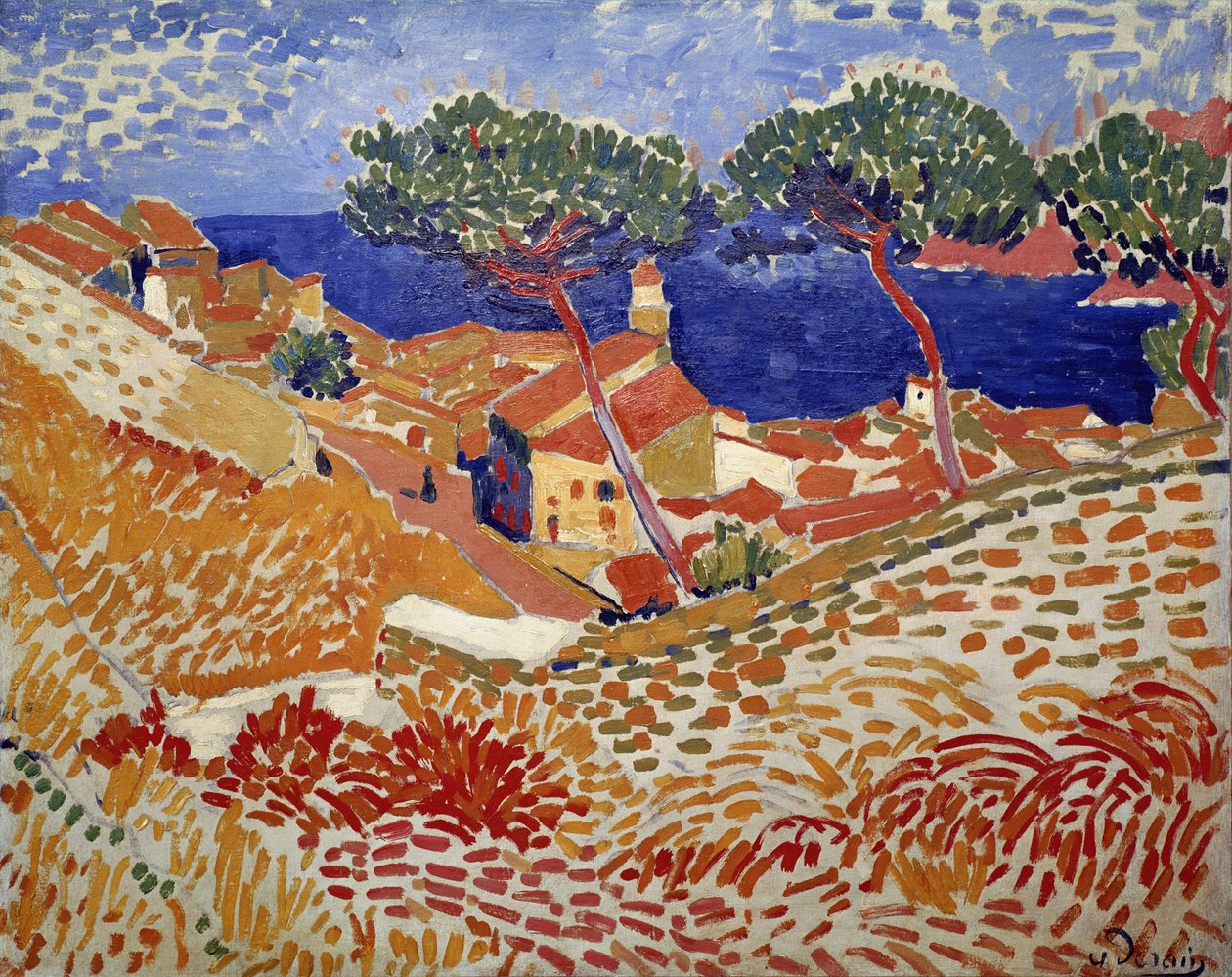 Collioure, het dorp en de zee door Andre Derain