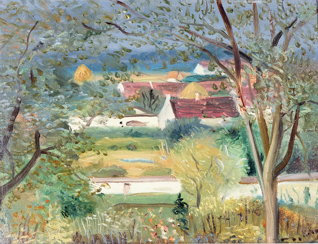 Tuin bij Ponnermaire en Montois, ca.1940-45 (olieverf op doek) door Andre Derain
