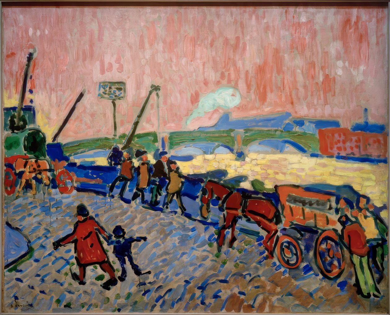 De oevers van de Theems (Les Quais de la Tamise) door Andre Derain