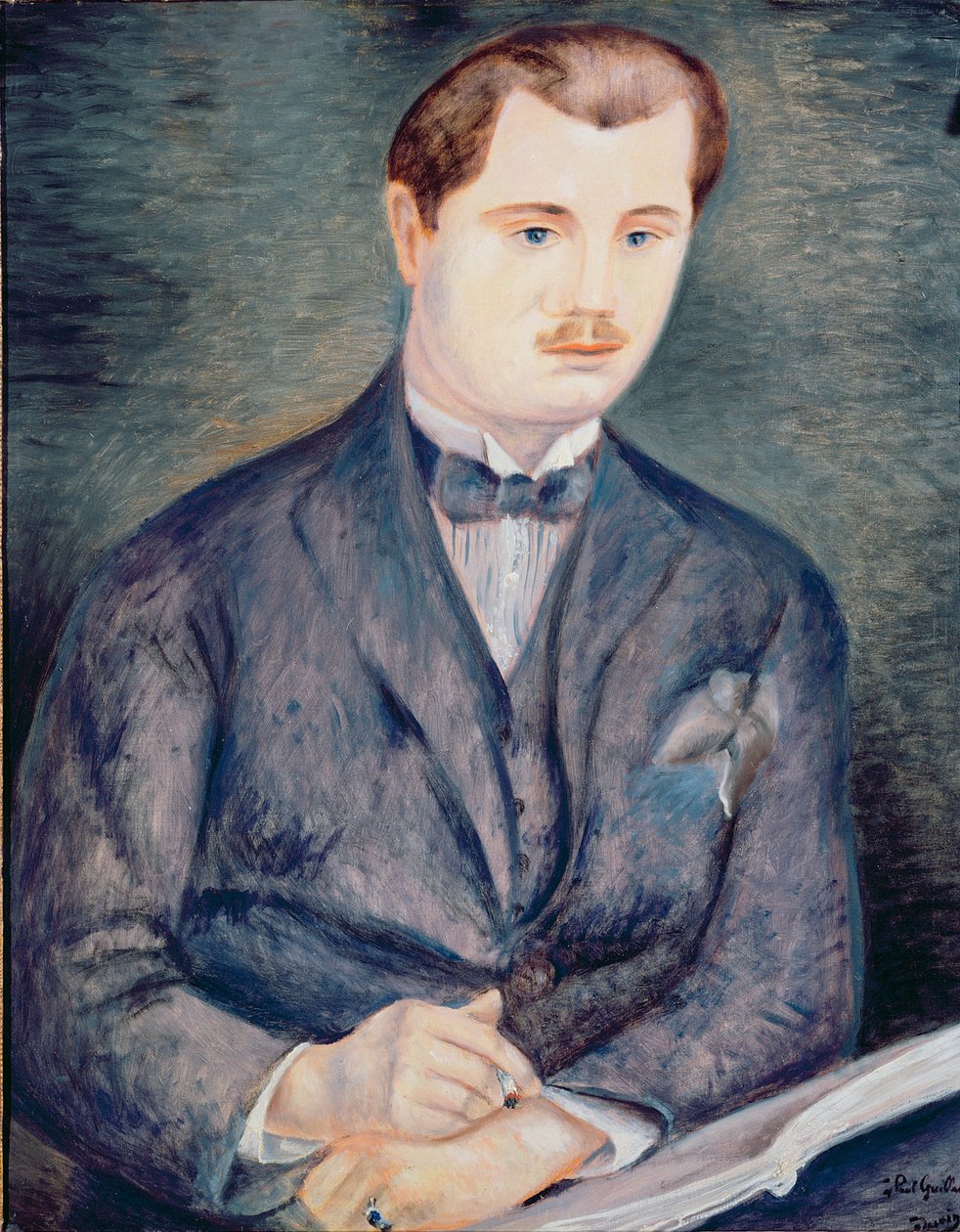 Portret van Paul Guillaume, ca.1919-20 (olieverf op doek) (zie ook 287559) door Andre Derain
