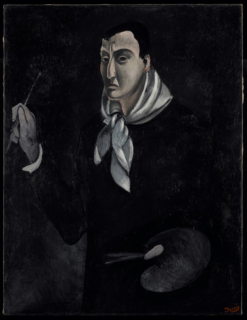 Portret van de kunstenaar, ca. 1912-14 (olieverf op doek) door Andre Derain