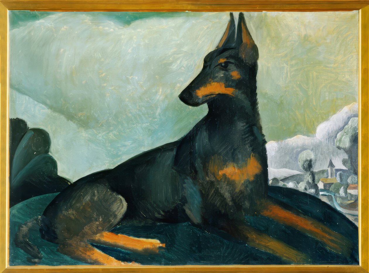 De hond van de kunstenaar door Andre Derain