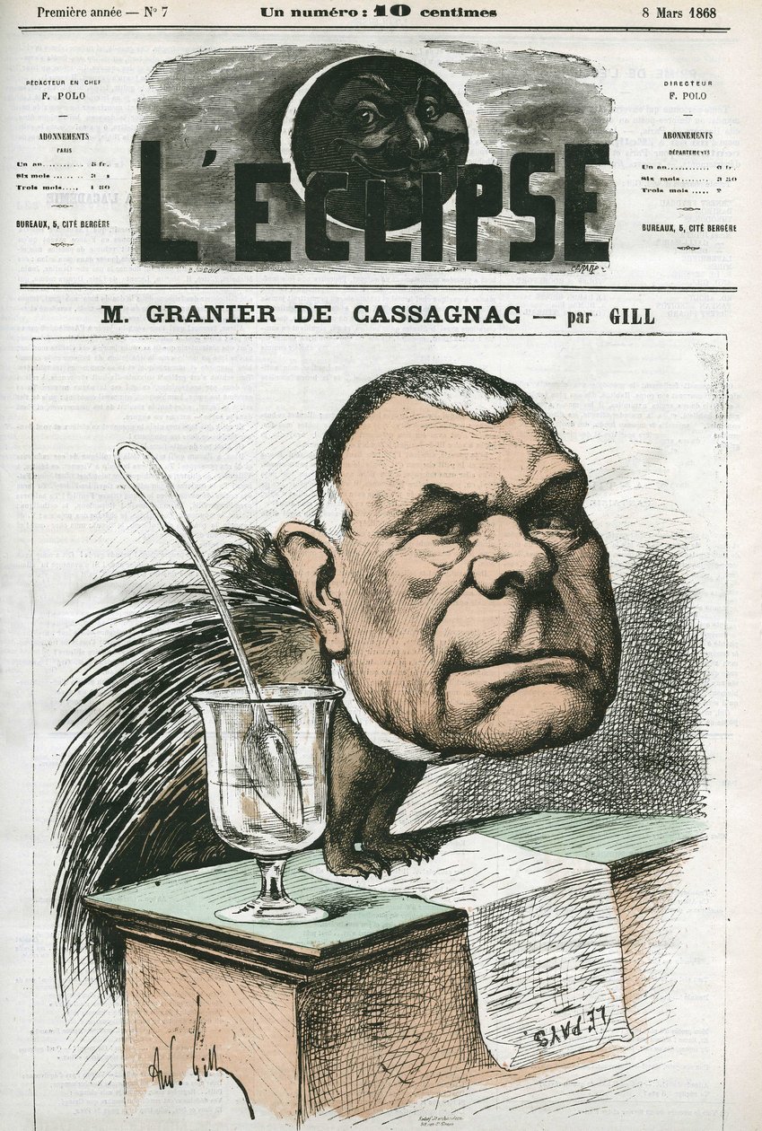 Adolphe de Granier de Cassagnac (1808-1880), Franse journalist en politicus door Andre Gill