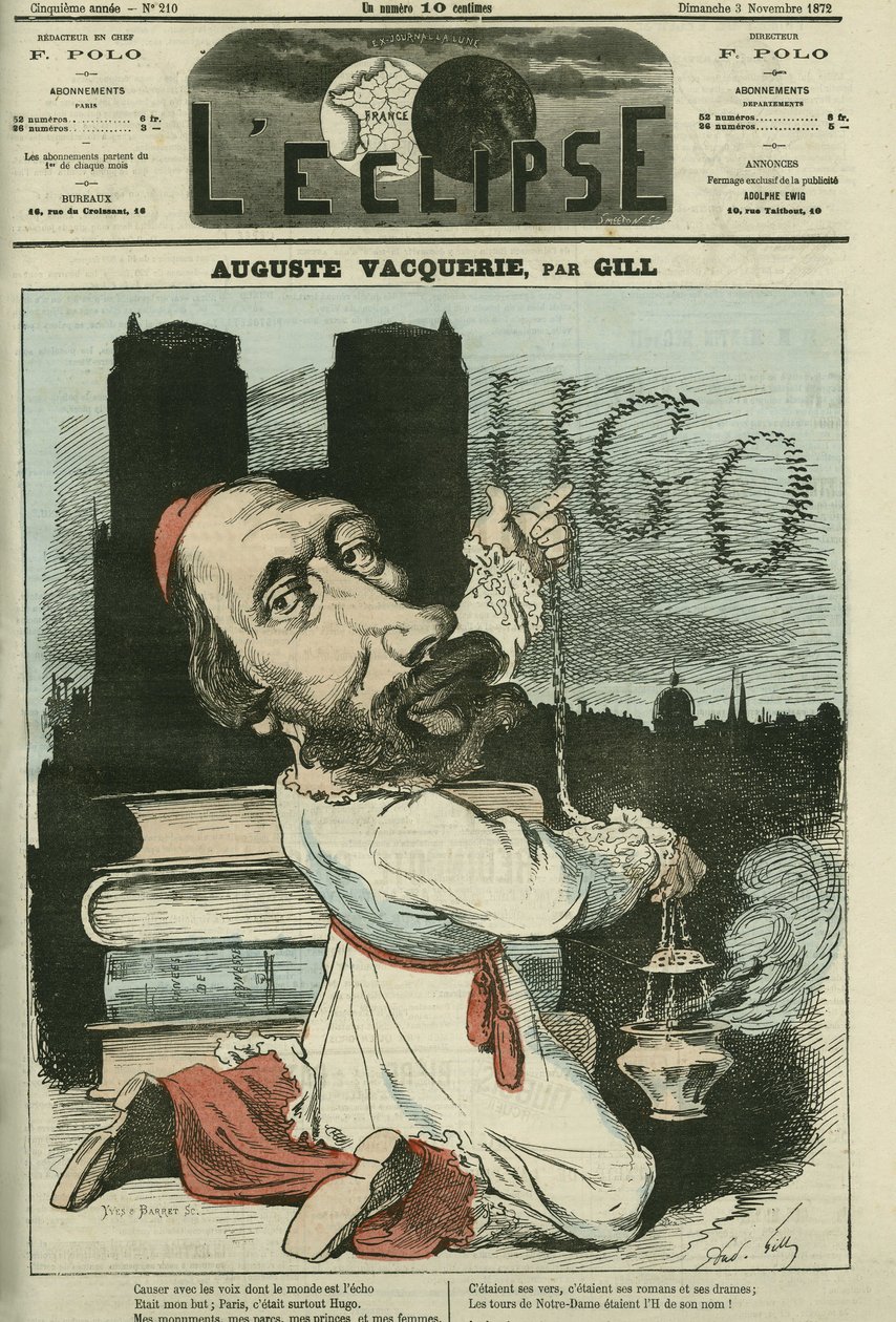 Auguste Vacquerie (1819-1895), Franse dichter, toneelschrijver en journalist. Omslag in 