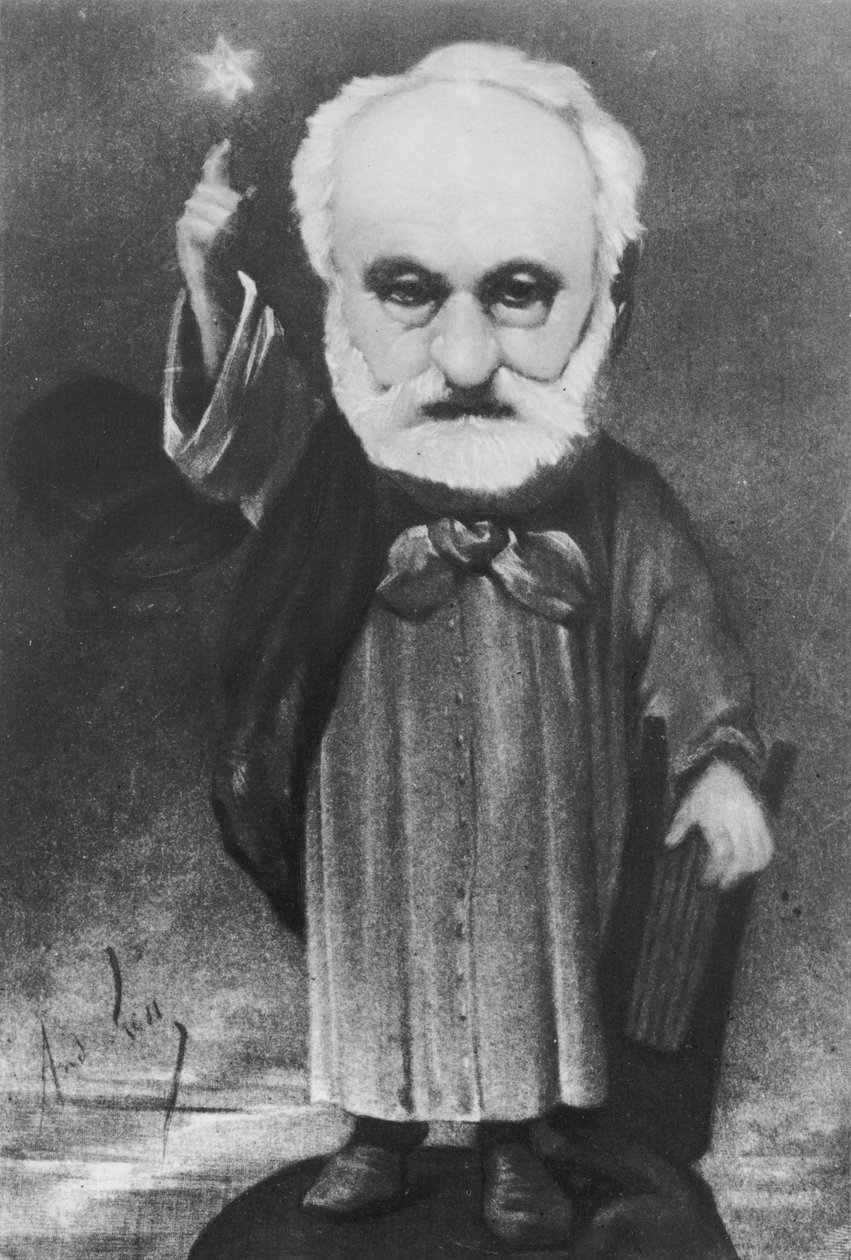 Karikatuur van Victor Hugo (1802-85) als een Tovenaar door Andre Gill