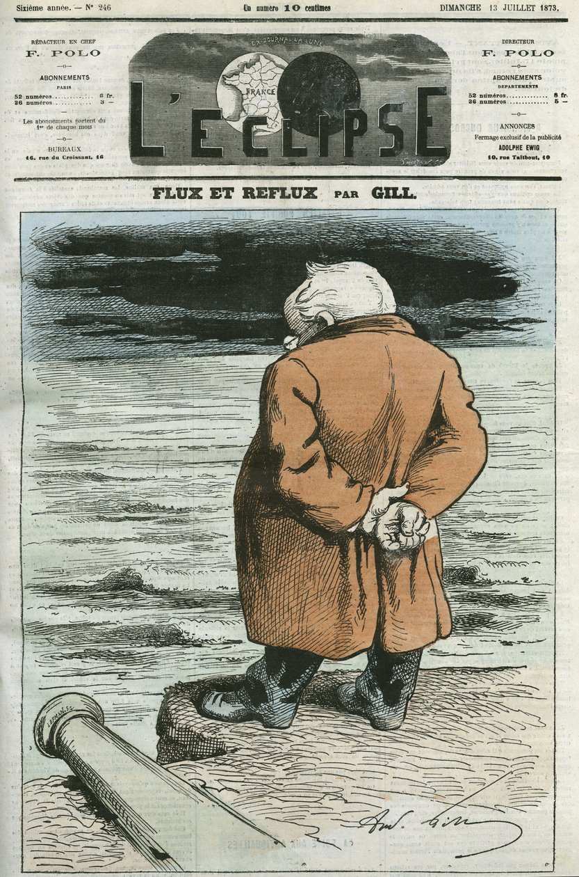 Cartoon door Adolphe Thiers (1797-1877), Franse staatsman. Omslag in 