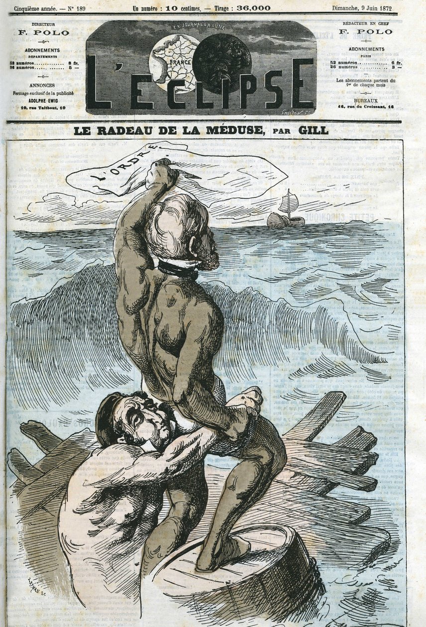 Eugene Rouher (1814-1884), en Clement Duvernois (1836-1879), Franse politici. Omslag in L