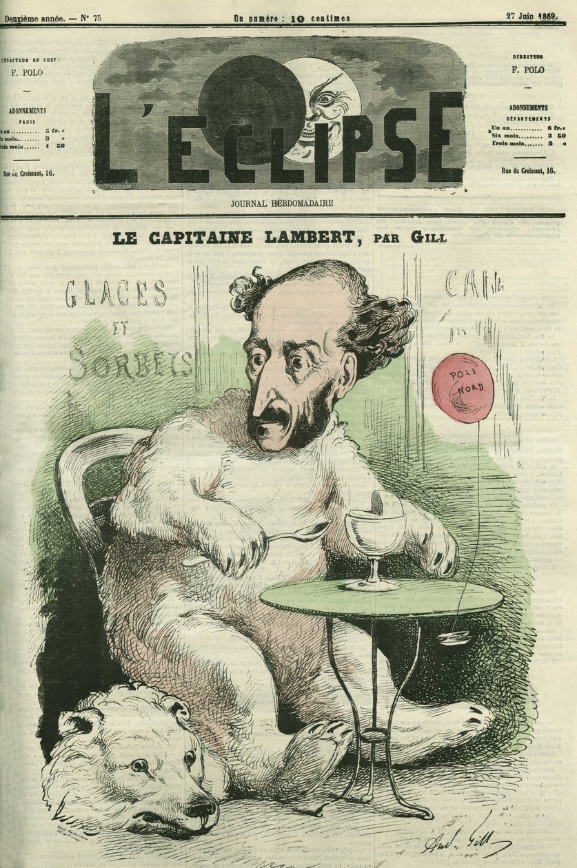 Gustave Lambert, Franse ontdekkingsreiziger en wetenschapper. Omslag in 