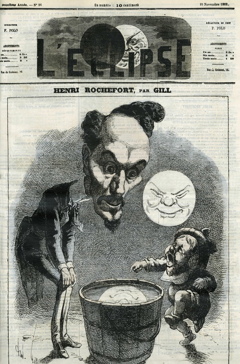 Henri Rochefort (1831-1913), Franse journalist, schrijver en politicus. Omslag in L