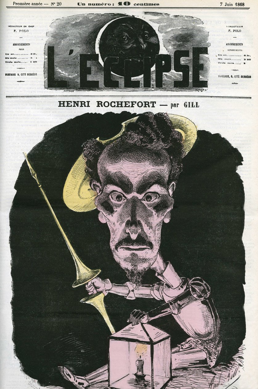 Henri Rochefort (1831-1913), Franse journalist, schrijver en politicus. Omslag in 