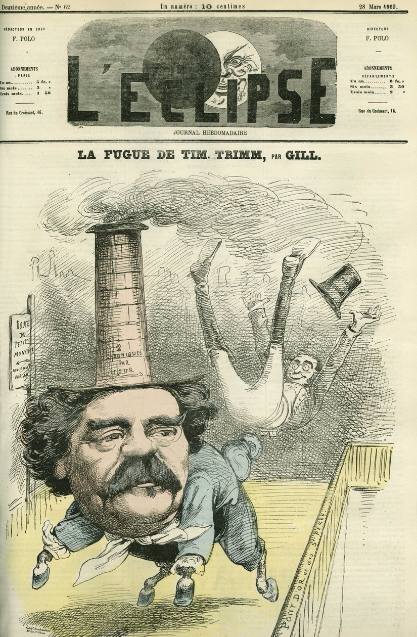 Leo Lespes genaamd Timothy Trim (1815-1875), Franse journalist. Omslag in 