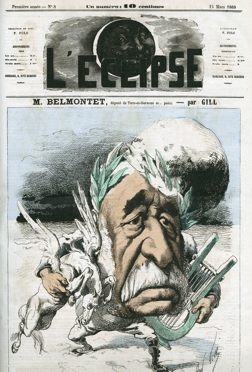 Louis Belmontet (1799-1879), Franse dichter en politicus. Omslag in 