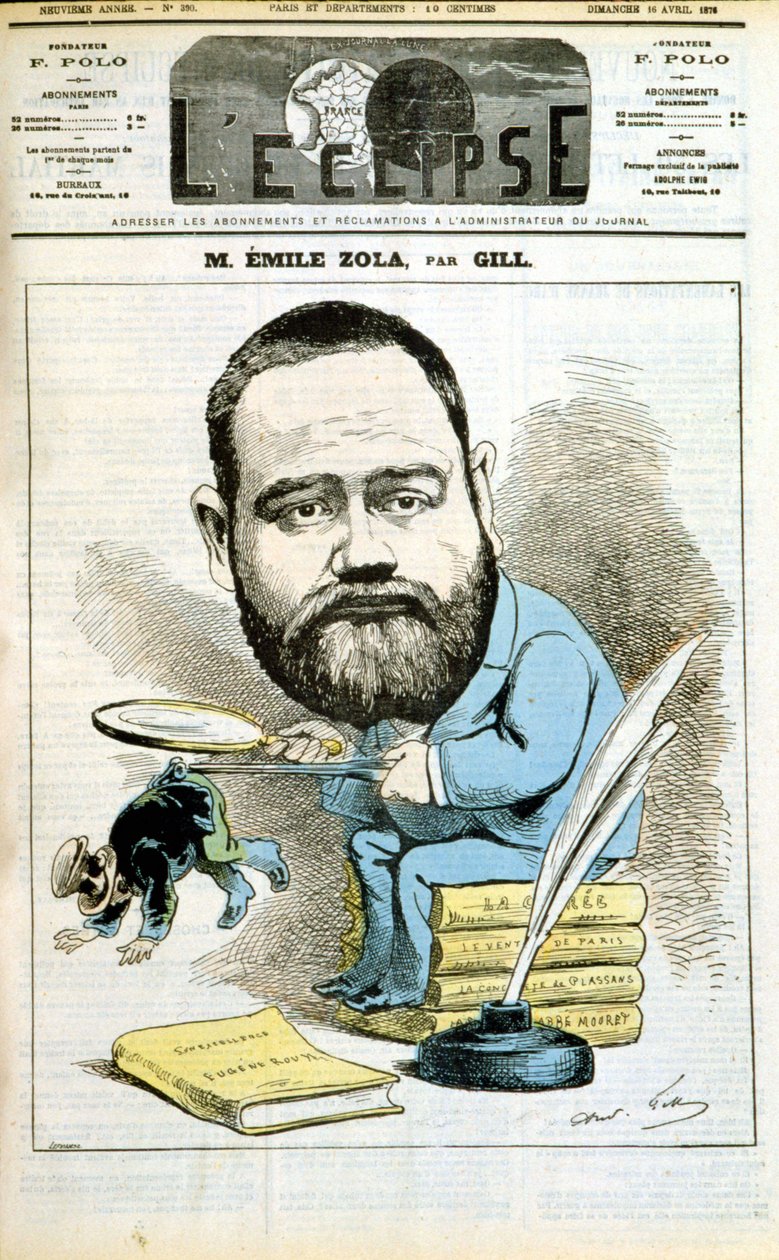 Portret van Emile Zola door Andre Gill