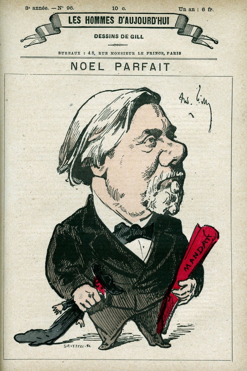 Portret van Noel Parfait door Andre Gill