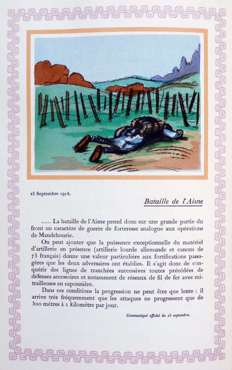 De Slag bij de Aisne, 25 september 1914, 1919 door Andre Helle