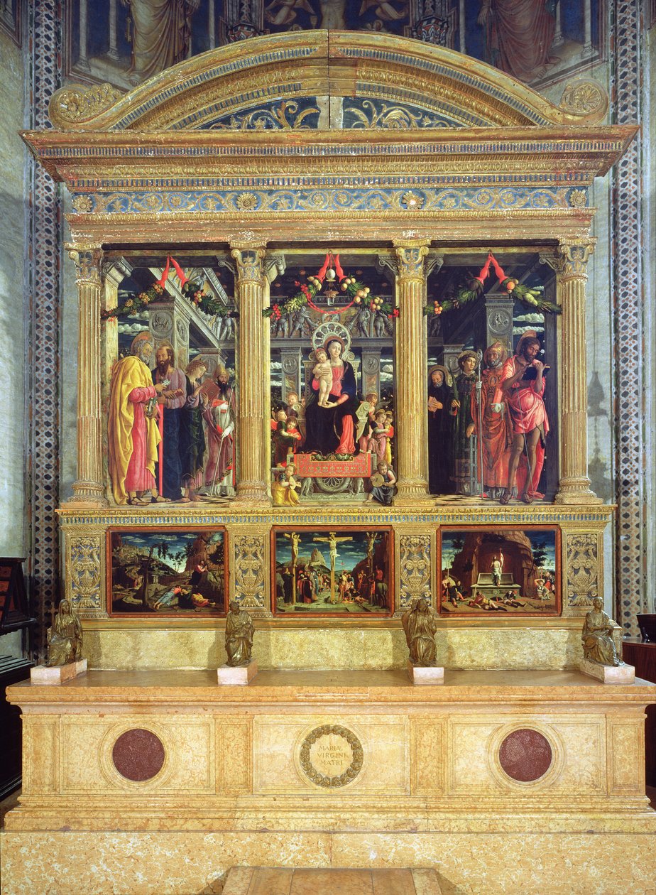 Altaarstuk van St. Zeno van Verona, 1456-60 door Andrea Mantegna