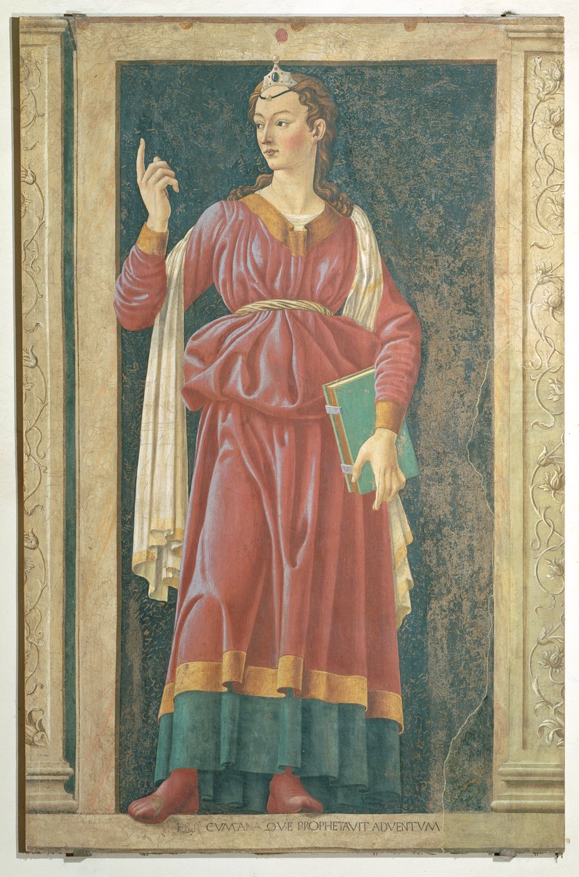 De Cuman Sibyl, uit de Villa Carducci serie van beroemde mannen en vrouwen, c.1450 door Andrea del Castagno