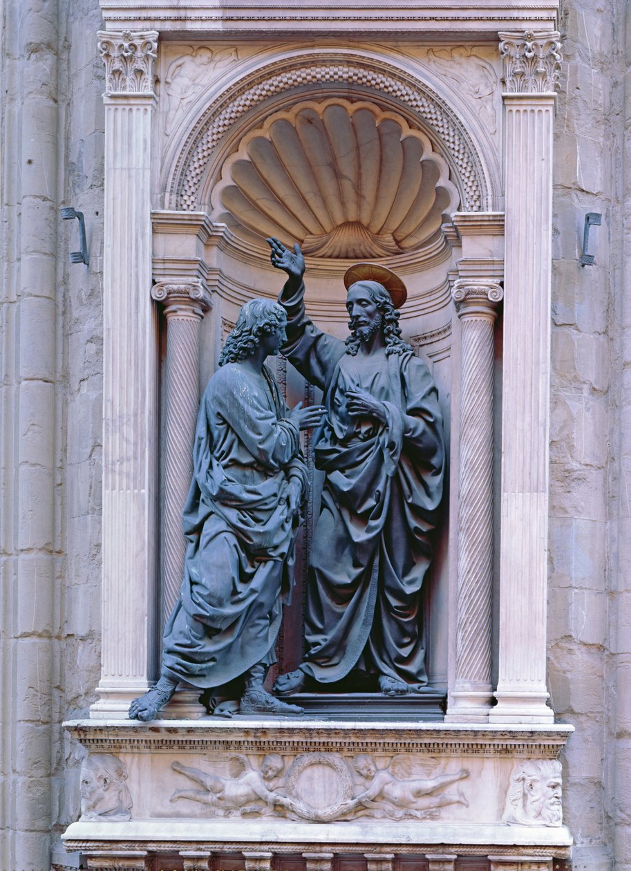 De Ongelovige Thomas door Andrea del Verrocchio
