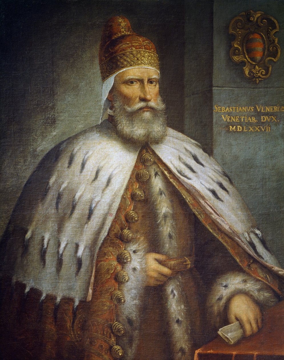 Portret van Doge Sebastiano Venier door Andrea (c.1542-c.1617) Michieli