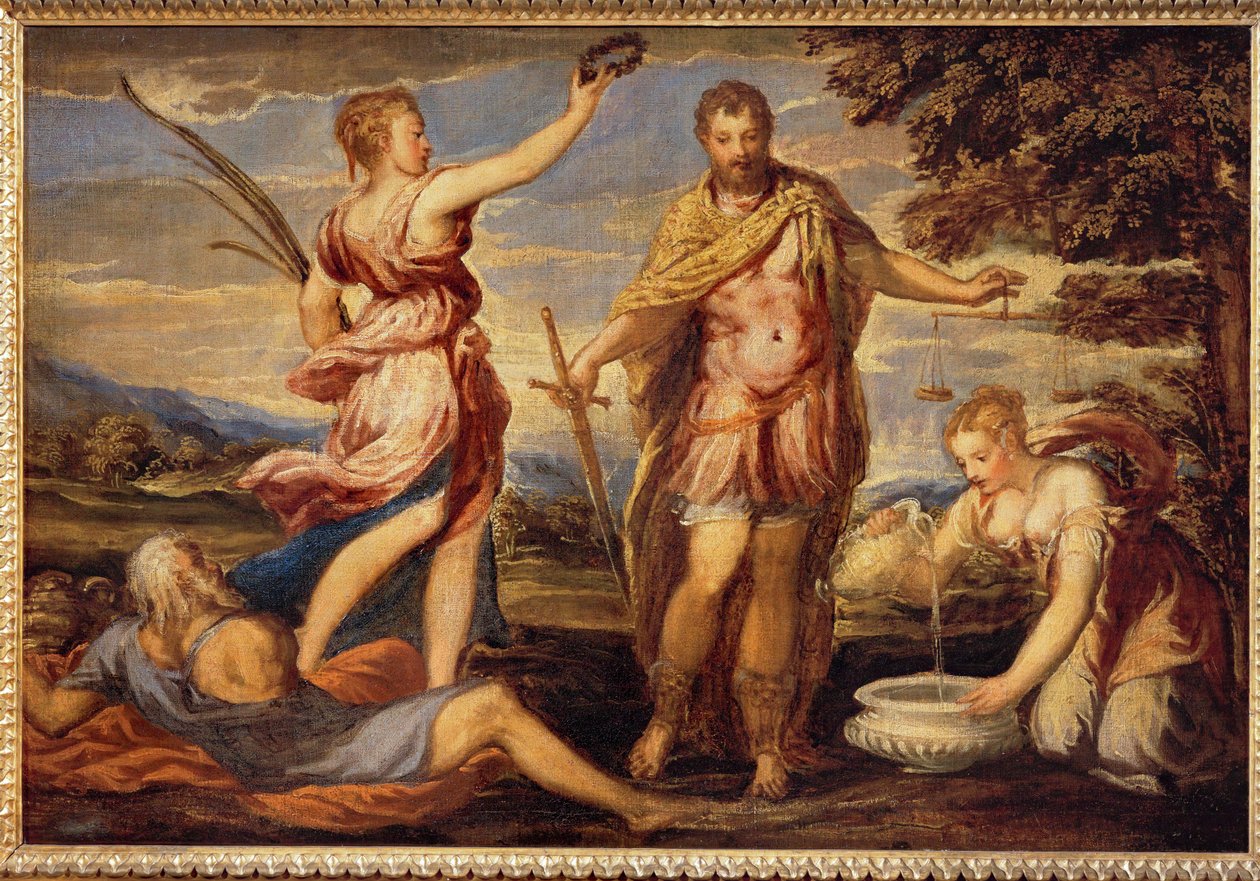 Scipio Africanus Rond 1555/60 door Andrea (fl.1527/30-63) Schiavone