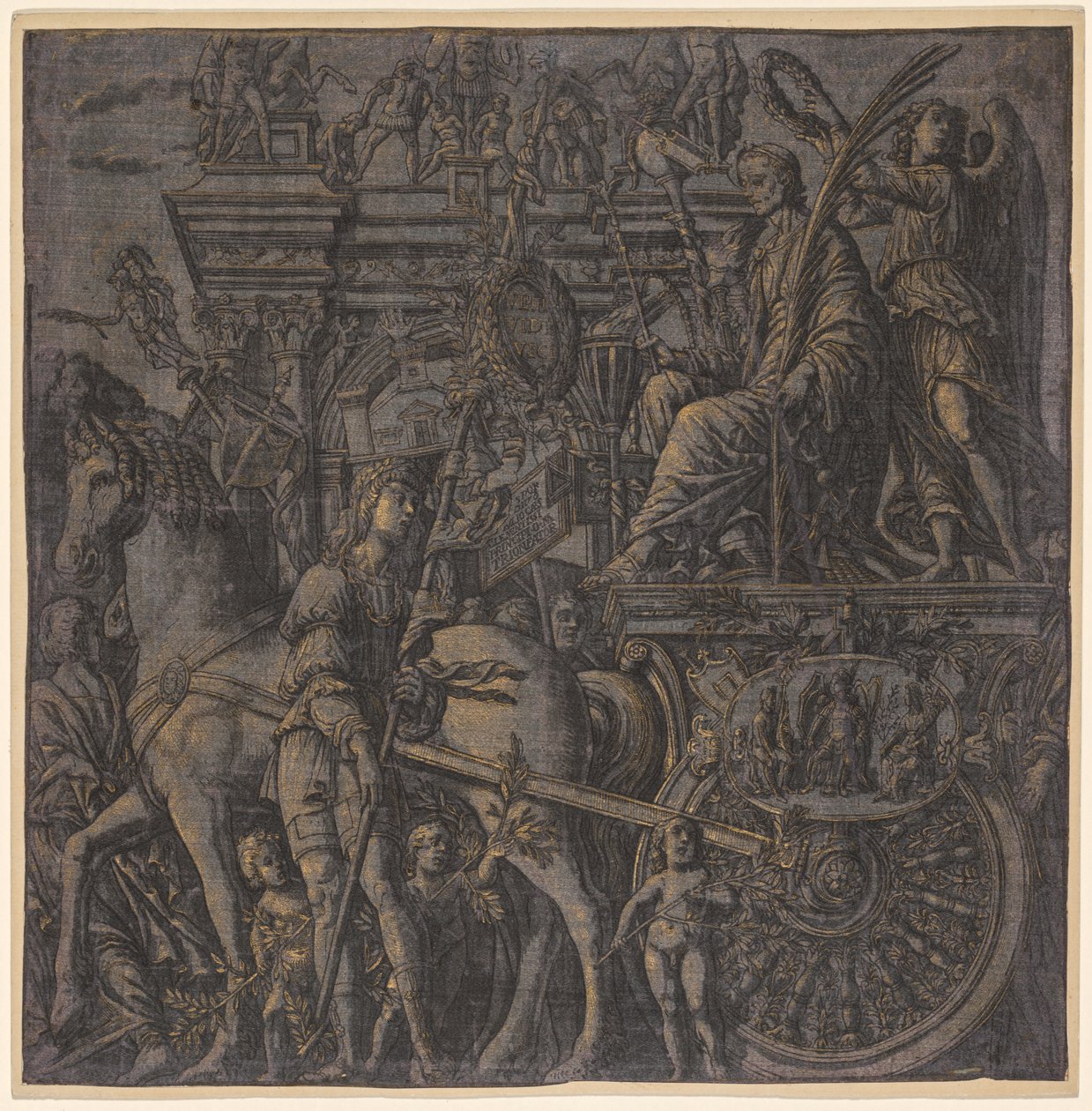 De Triomf van Julius Caesar: Caesar Triomfantelijk door Andrea Andreani