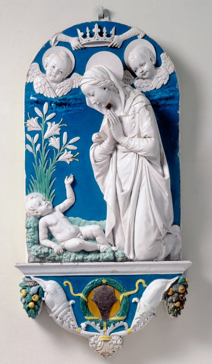 Madonna van de Lelies, Aanbidding van het Kind door Andrea Della Robbia