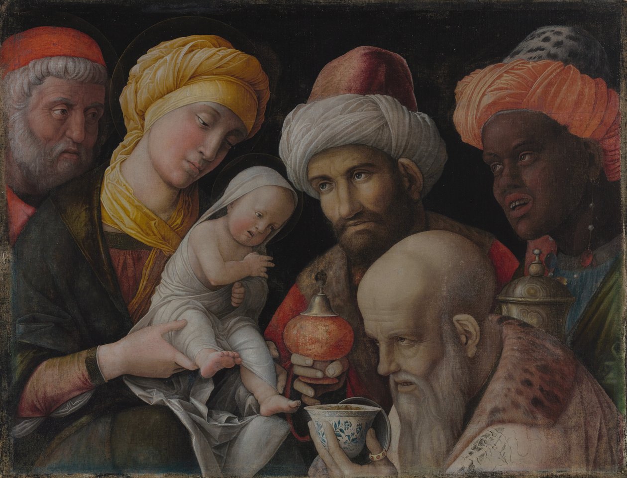 Aanbidding der Wijzen door Andrea Mantegna