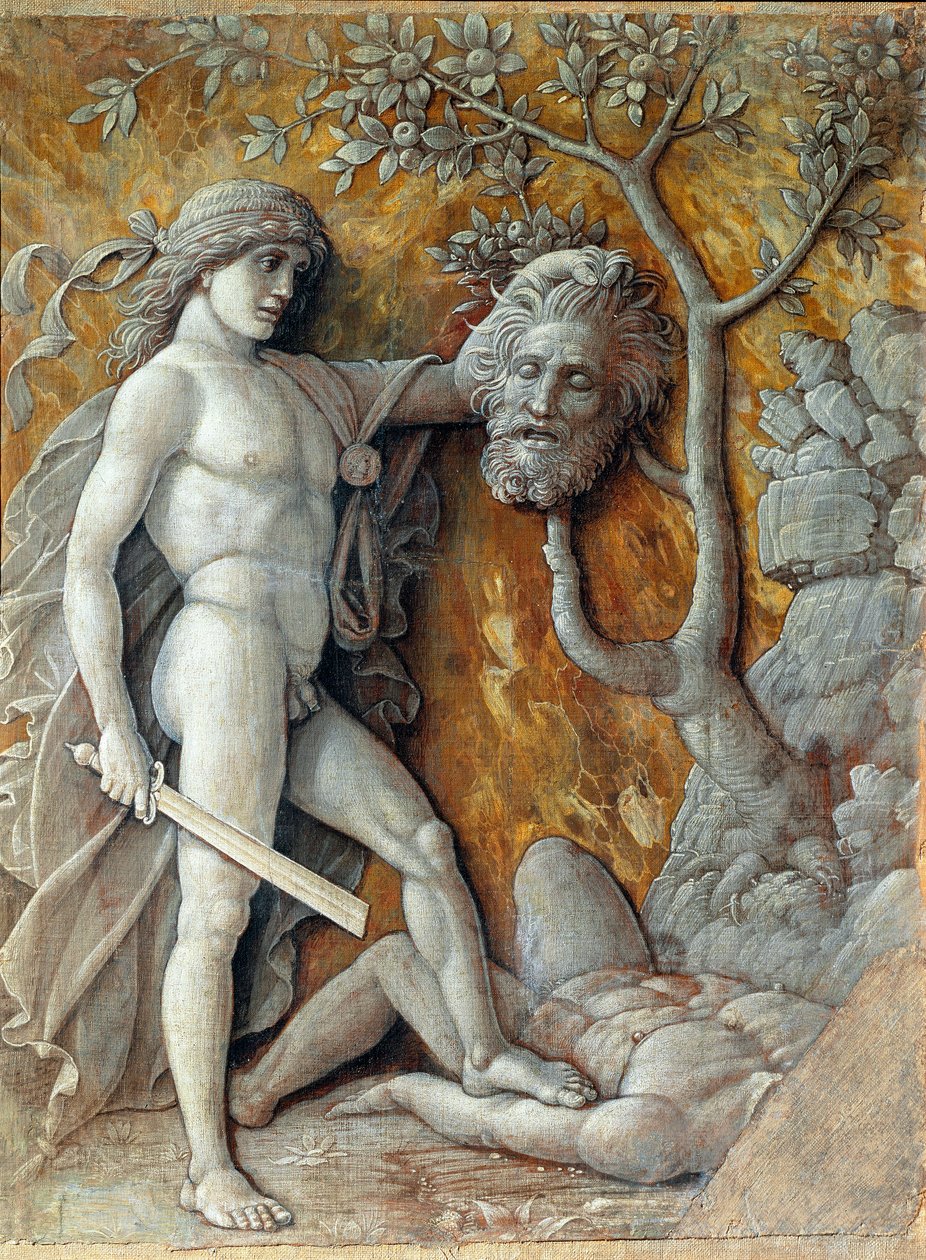 David met het hoofd van Goliath door Andrea Mantegna