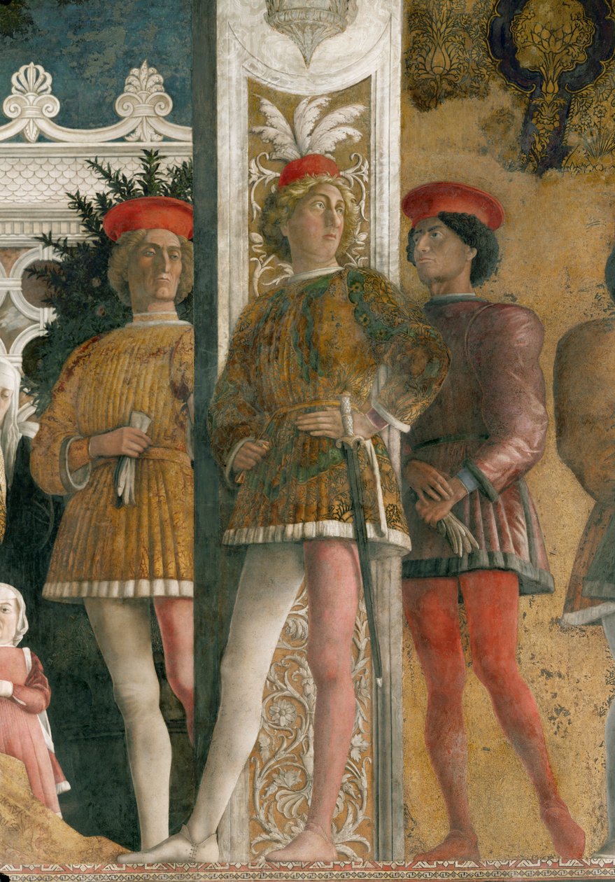 Lodovico II Gonzaga en familie (fresco) door Andrea Mantegna