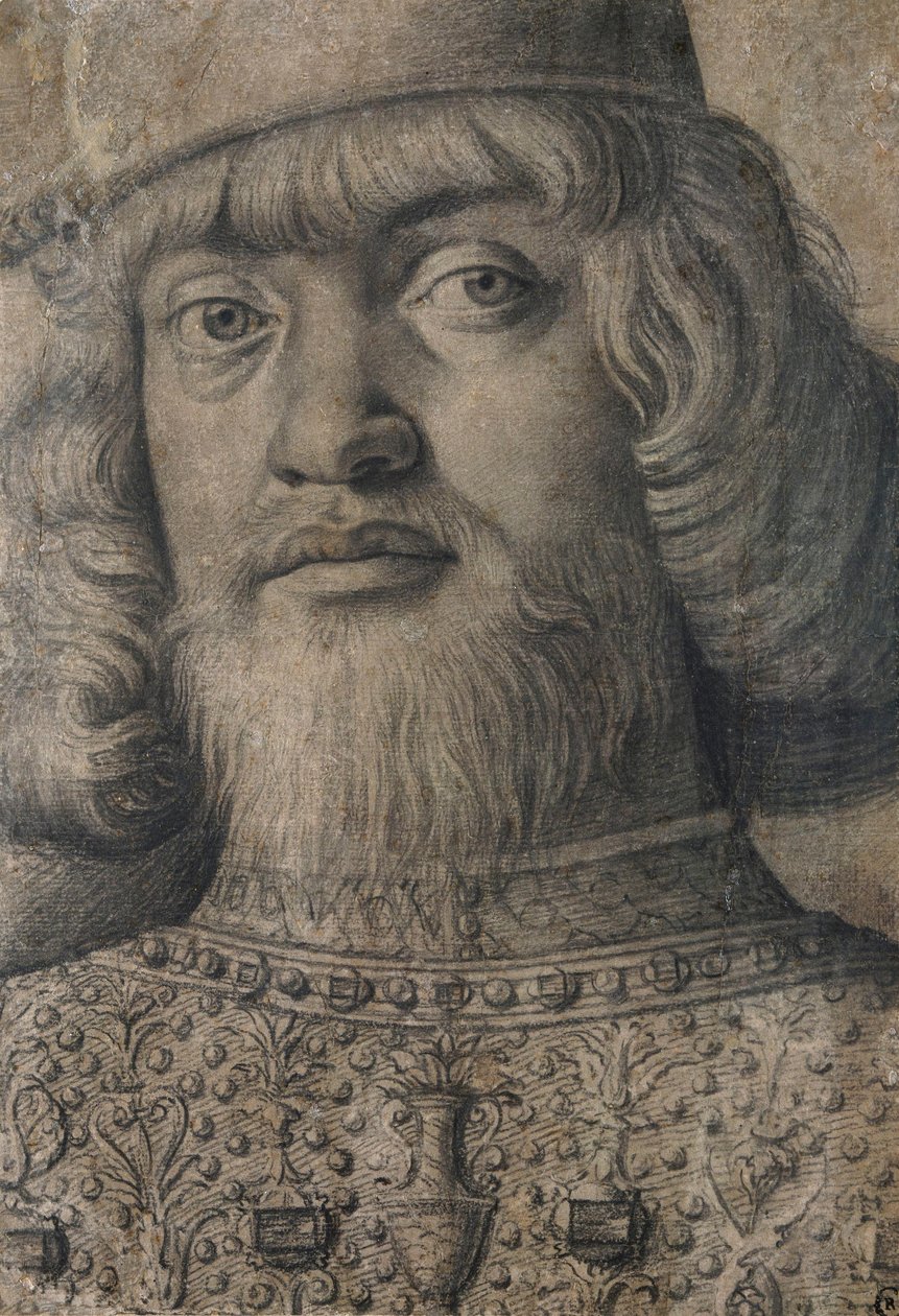 Porträt von Francesco II Gonzaga, 4. Markgraf von Mantua (1466-1519) door Andrea Mantegna