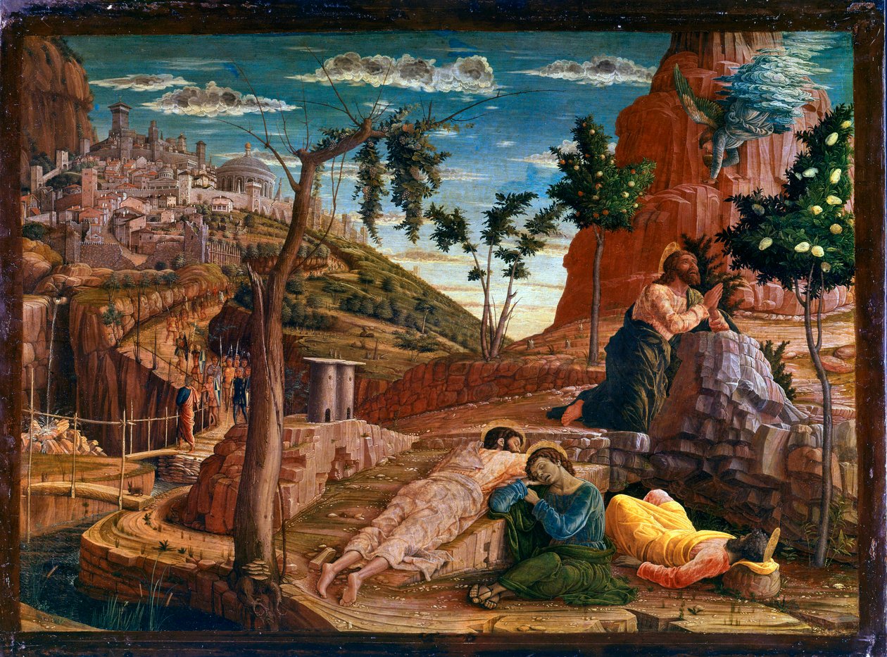Gebed in de Tuin van Olijven door Andrea Mantegna
