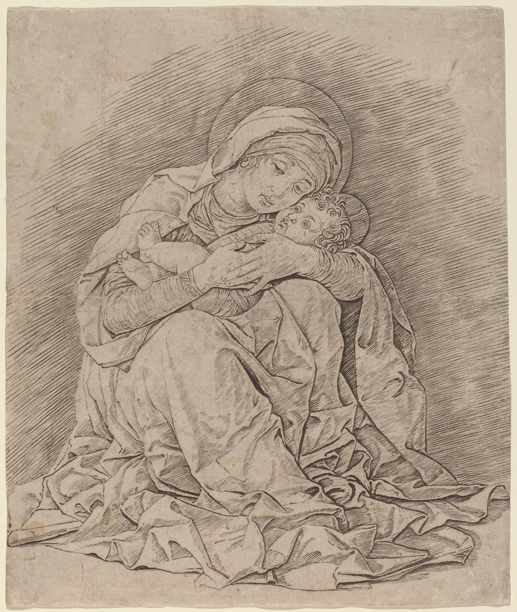 De Maagd en het Kind door Andrea Mantegna
