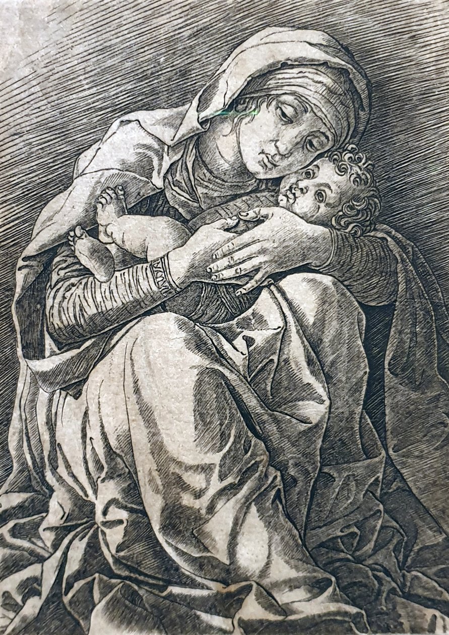 De maagd en het kind door Andrea Mantegna