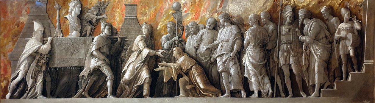 De introductie van de cultus van Cybele in Rome door Andrea Mantegna