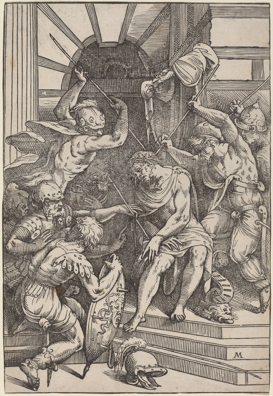 Christus gekroond met doornen door Andrea Meldolla, called Schiavone, after Titian
