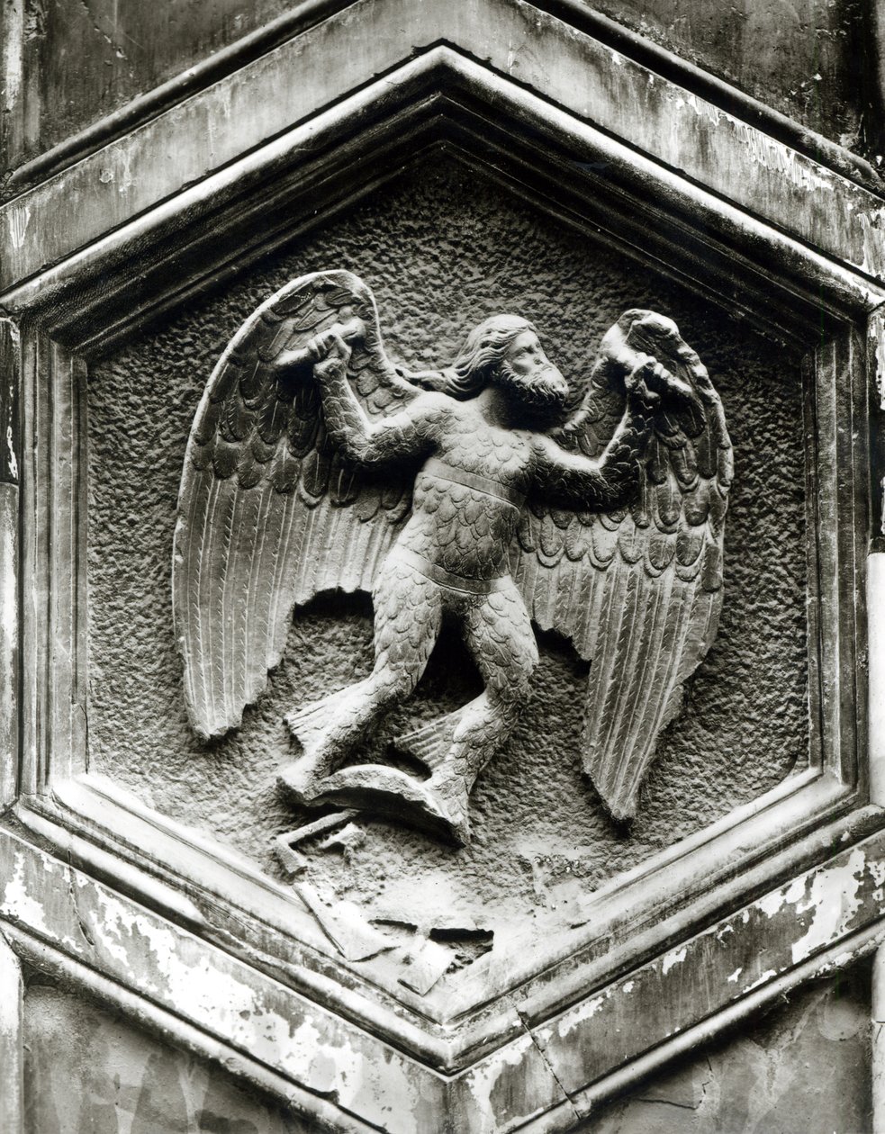 Daedalus, decoratief reliëf van de Campanile, Florence, c.1348-50 door Andrea Pisano