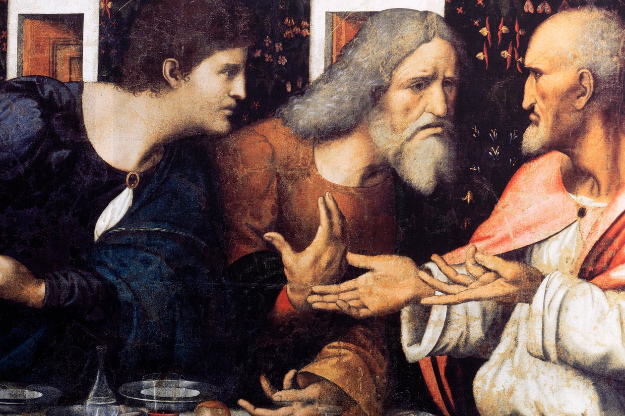 Abdij van Tongerlo. Laatste Avondmaal. 1506-1507. (detail) door Andrea Solario