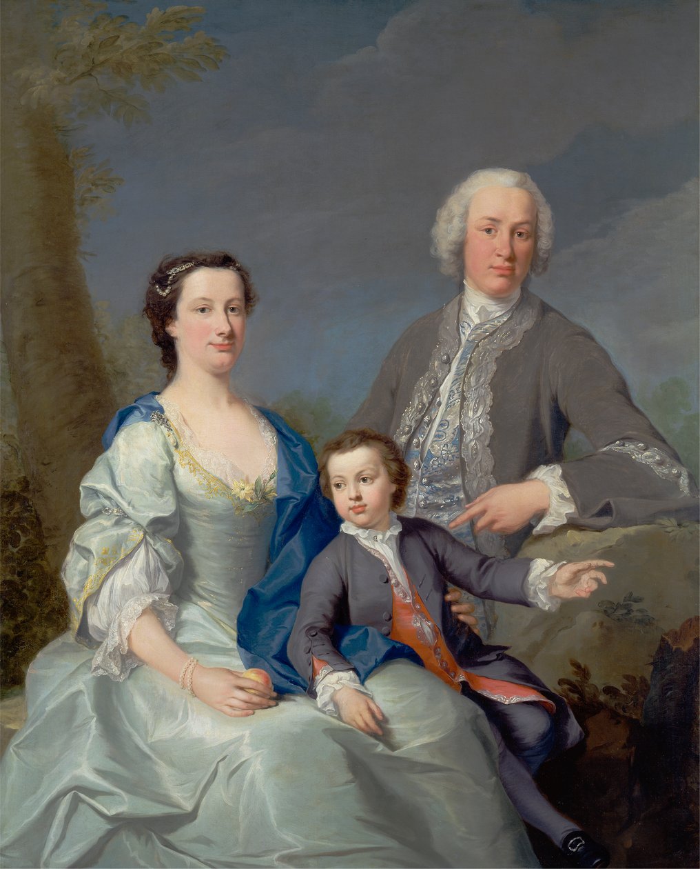 Sir Robert en Lady Smyth met hun zoon, Hervey door Andrea Soldi